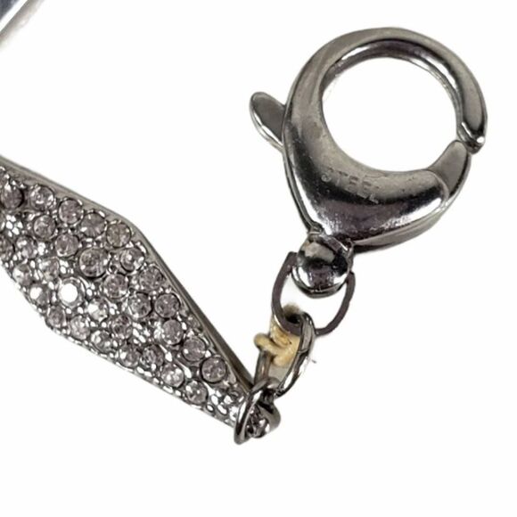 FOSSIL STEEL+PAVE CRYSTAL LINK BRACELET - Picture 3 of 7